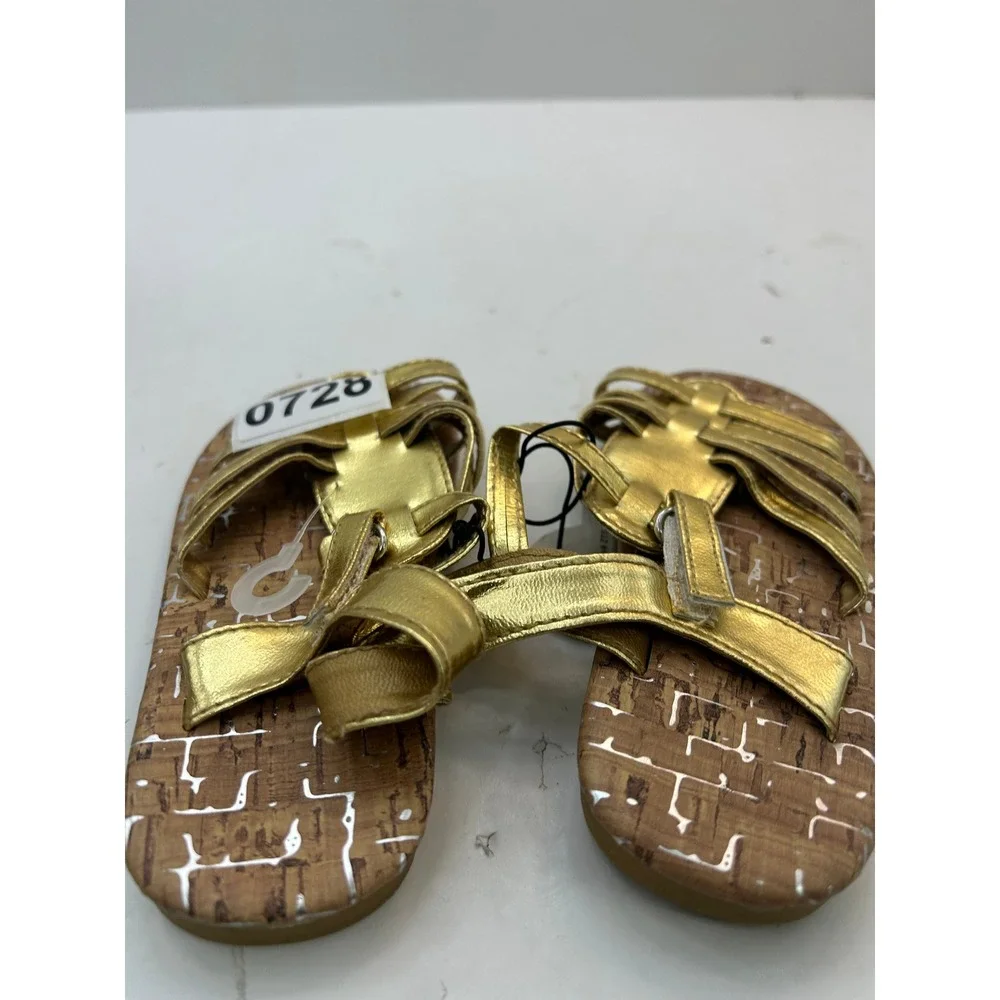 Gina Group Strappy Sandals Girls Size 9/10 Gold